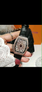 jam tangan wanita genva tali kulit tanggal aktif strap kulit gaya elegan berkualitas import tampil keren di depan pasang anda