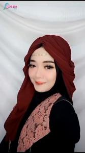 (New) Pasmina Instan "NABILA Two Tone" By Zaura