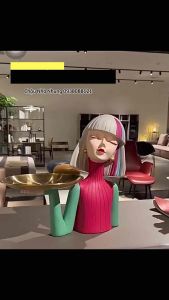 Decor Cô gái tóc ngắn để bàn trang trí - Hàng loại 1 đảm bảo y hình và đi đầu về chất lượng