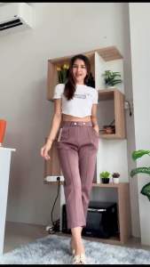 กางเกงผ้าเกาหลี รุ่น 9025ขา8ส่วนรหัส9125 ขา9ส่วน