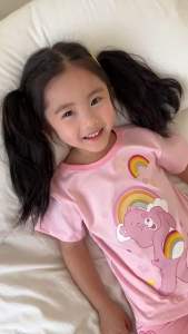 🌷ชุดเซ็ตเด็กป้าย BB Kids แขนสั้น-กางเกงขา4ส่วน ผ้าเกรดพรีเมี่ยม เด้ง นิ่ม ใส่สบาย ชุดเด็กผู้หญิง เสื้อผ้าเด็กผู้หญิง