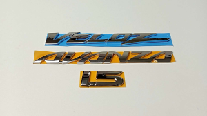 Logo Emblem Bagasi Komplit Tulisan Avanza Veloz 1.5. Original (3 pcs)