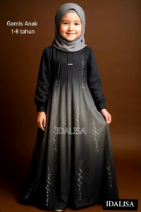 TERLARIS GAMIS/BAJU Muslim Anak Usia 1-10 Tahun Bahan Gradasi Motif BabyDoll