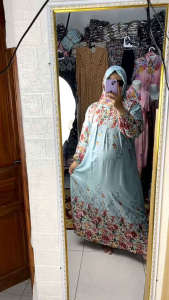 Gamis set hijab rayon diamond ORY Gamis set hijab Segiempat jumbo Gamis Wanita Dewasa Busui Friendly Premium