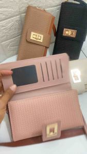 Dompet Wanita Selempang Anyam Savana & Dompet Walet Lipat Kartu
