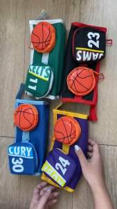 พร้อมส่งกล่องดินสอ กระเป๋าดินสอ เครื่องเขียน เครื่องสำอางค์ 3D ลายลูกบาส มีช่องเก็บเป็นสัดส่วนจุเยอะPC021