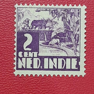 Prangko Ned Indie Kuno 2 Cent Seri Kerbau Tahun 1938-1939 UN USED