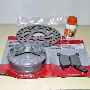 Paketan Dispad Depan Belakang Mio M3 + Piringan Depan + Minyak Rem Mio S Soul