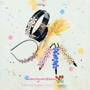 Bando Bunga Permata Import Premium / Bando Permata Elastis / Bando Permata Dewasa & Anak / Jewel Headband / BBP7634