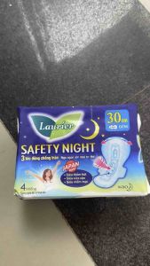 Băng vệ sinh ban đêm Laurier Safety Night siêu an toàn 4 miếng 30cm
