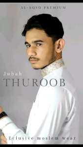 gamis al aqso katun premium lengan manset jubah al aqso putih  jubah temboro jubah al aqso best seller