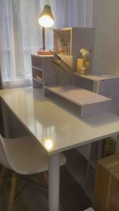 Bàn Làm Việc Chân Tròn Đa Năng Decor Phòng Ngủ Phong Cách Dùng Học Tập Làm Việc Cho Học Sinh Lắp Ghép Tiện Ích Bàn Làm Việc Gỗ Mdf Chống Trầy Bàn Làm Việc Màu Trắng Ánh Tím - Lazada