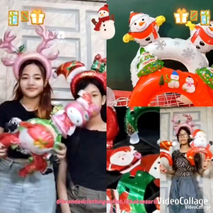 (1PCS) BANDO FOIL NATAL SANTA CLAUS SNOWMAN MERRY CHRISTMAS / BANDO BALON FOIL DEWASA & ANAK / BALON NATAL / AKSESORIS NATAL / HAIR BAND CHRISTMAS FOIL BALLOONS / BDF5770