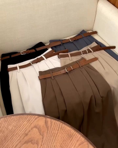 BrokenHomess - Viona Pants Wanita Jumbo Highwaist Semiwool Loose Pants Trousers Celana Kulot Wanita