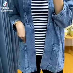 Cardigan Jeans Wanita // Outer Jeans Wanita // Kardigan Outer Jeans Jumbo