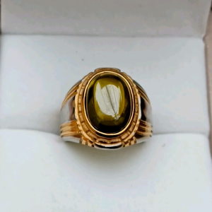 CINCIN BATU GREEN PRIDOT OVAL MEWAH DAN ELEGAN