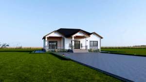 แบบบ้านจั่วมินิมอล 1 ชั้น