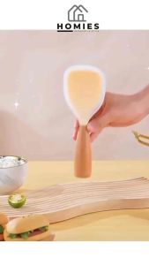 SENDOK NASI SILIKON CENTONG NASI FOOD GRADE SILIKON + KAYU / STANDING RICE SPOON CENTONG NASI BERDIRI SILIKON GAGANG KAYU