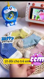 Tất Vớ Chống Trượt Cổ Cao Cho Bé Cotton 100% (KIDHOUSE)