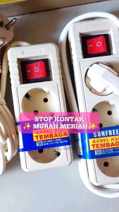 SNI 3m STOP KONTAK ARDE 2 3 4 LUBANG kabel 3METER terminal kuningan asli