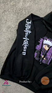 Jaket Sweater Anime Anak Jujutsu Kaisen Pullover Hoodie Anime Satoru Gojo Usia 3-12 Tahun Bisa COD