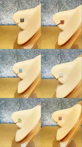 NJ Diamond shape Nose Stud with stone (non Piercing)