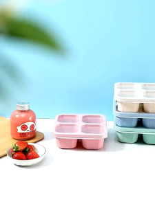 LBM4410 Kotak Makan 4 Sekat / Kotak Makan Lunchbox / Tempat Makanan Buah Snack