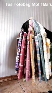 Tas Tote Bag Kain Resleting