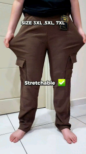 Women Cargo Pants Long Pants Soft Cotton 3Xl 5Xl 7Xl