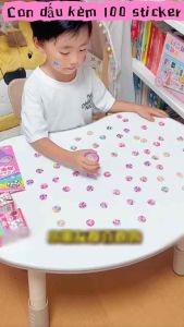 Đồ chơi sticker bóc dán 100 hình-Con dấu sticker nhiều chủ đề dễ thương
