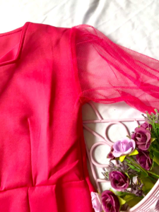 Dress Scuba Anak Micha Gaun Pesta Anak Usia 3-7 Tahun Dress Lengan Tile Natal Sincia