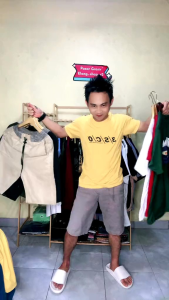 [FLASH SALE] SETELAN 3 KAOS SAMURAI JEPANG + 3 CELANA PENDEK CHINO RIB DISTRO KEREN MOTIF TERBARU
