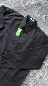 KEMEJA HITAM POLOS JUMBO PRIA XXL XXXL 4XL 5XL 6XL Lengan Panjang