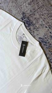 Jemssky - Kaos Polos T-shirt Cotton Combed 30s Baju Distro - Putih