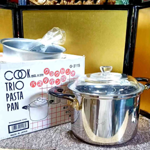 23.5cm JAPAN COOK TRIO 18-8 STAINLESS STEEL PASTA PAN • JAPAN SURPLUS • STEAK BOIL STEW