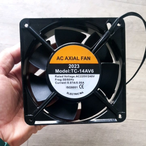 Quạt Model: TC-14AV6 Điệp áp 220vAC-12w Kích thước 12x12x4cm