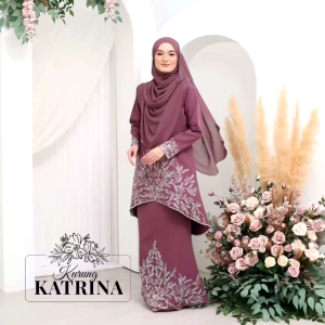 Kurung Katrina Baju Raya 2024 Sulam Tenun Eksklusif Nursing Friendly [Reyqa]