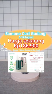 Teko Listrik Samono 2 Liter & Kettle Listrik 600 Watt & 1500 Watt