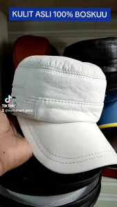 Topi Kulit Pria Dewasa Komando - topi komando kulit- topi kulit Garut