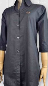 เสื้อเชิ้ตสีพื้น ตัวยาว คลุมสะโพก รอบอก 40 - 46 นิ้ว รหัส PS710