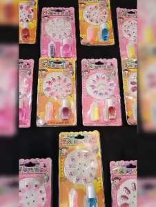 (1 SET) 3IN1 KUKU PALSU ANAK / KUTEK GLITER MAINAN ANAK / CAT KUKU GLITER ANAK / CHILDS NAIL POLISH / KKS5834