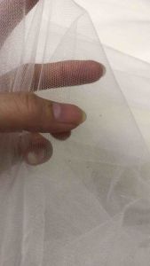 Vải voan lưới màu trắng kem co giãn mềm mịn đẹp (khổ 2m2)may đầm váyáo kiểu thời trang