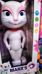 MANXS talking Toy girl white talking cat