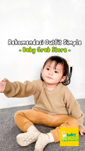 Sweater polos bayi dan anak Baby Grab SNI Premium-Sweater basic oversize bayi anak rajut katun lembut SNI