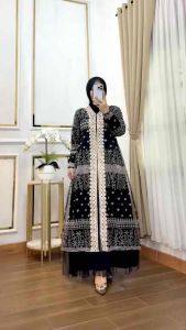 Jena Dress Outer Lepas Renda: Fashion Muslim Terbaru untuk Gamis Lebaran