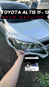 🇯🇵 Japan Quality Headlight Lens Cover for Toyota Corolla Altis 2011 - 2013