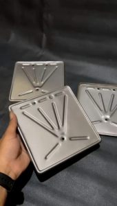 Breket Bracket Dudukan Plat Nomor Belakang Vespa Super Sprint VBB PTS Model Kipas Jari Import Detail Original Bagus Murah Grosir Eceran