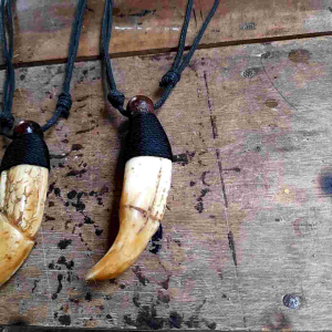 Kalung Liontin Taring dan Aksesoris Etnik Pria Wanita