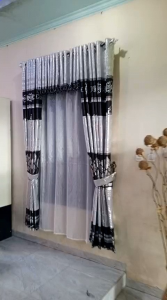 Gorden Poni Mewah Satu Set Gorden Ruang Tamu Gorden Jendela Aesthetic Gorden Pintu