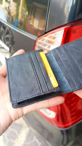 DKL POLOS Dompet Kartu Dompet Uang Mini Simpel Pas Saku Bahan Kulit Sapi Motif Polos